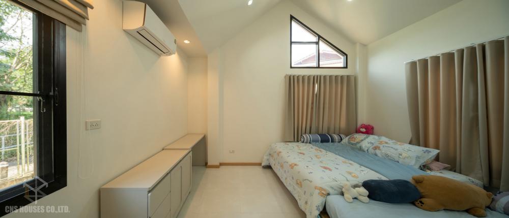 บ้านพักอาศัย 1ชั้นสไตล์ Minimal ทรงตัวแอล รูปที่ 8