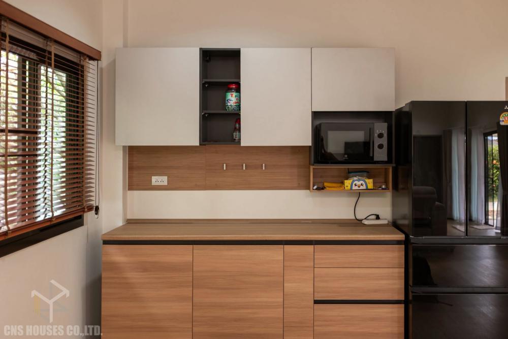 บ้านพักอาศัย 1ชั้นสไตล์ Minimal ทรงตัวแอล รูปที่ 9