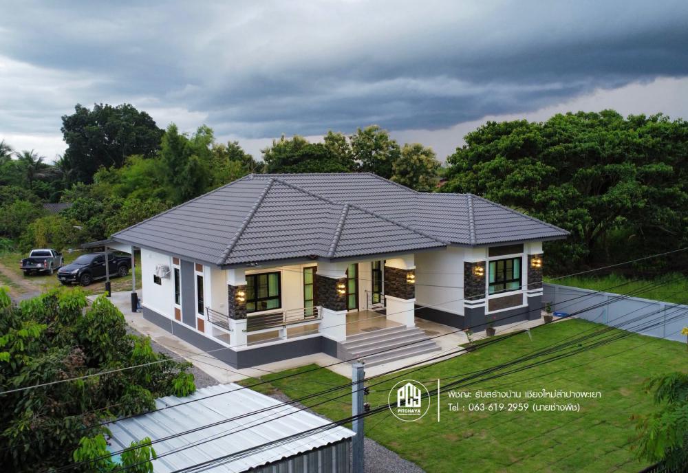 แบบบ้านชั้นเดียว สไตล์คอนเทมโพรารี่ 4 ห้องนอน 2 ห้องน้ำ รูปที่ 4