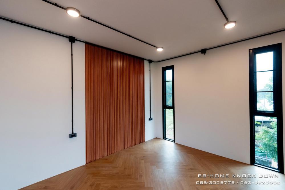 บ้านพักตากอากาศน็อคดาวน์โครงเหล็ก​ ยกใต้ถุนสูง รูปที่ 11