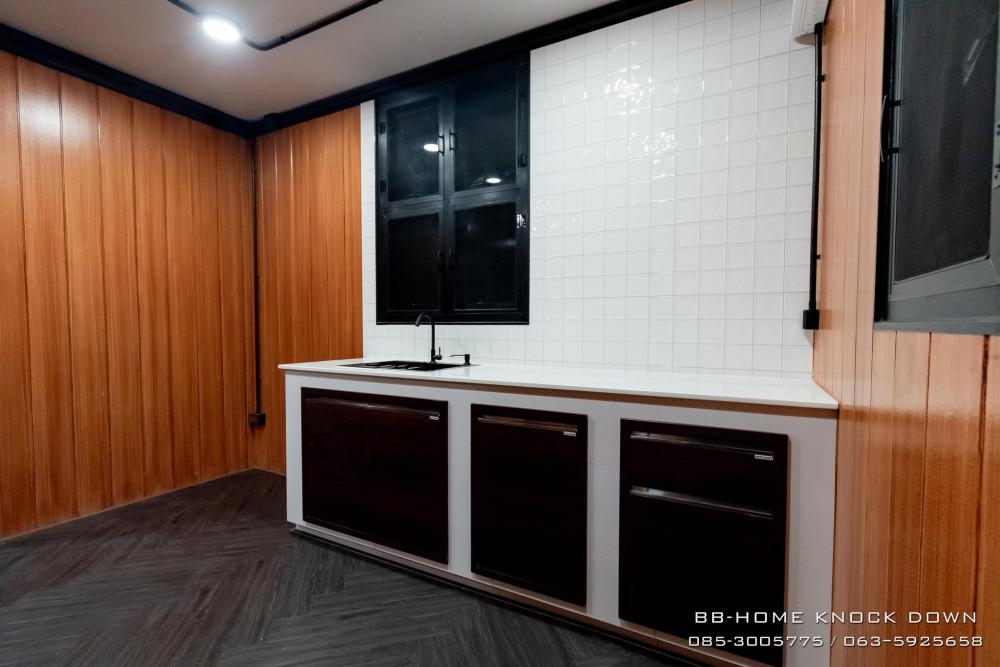 บ้านพักตากอากาศน็อคดาวน์โครงเหล็ก​ ยกใต้ถุนสูง รูปที่ 14