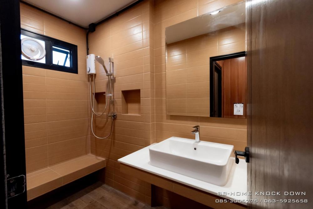 บ้านพักตากอากาศน็อคดาวน์โครงเหล็ก​ ยกใต้ถุนสูง รูปที่ 16