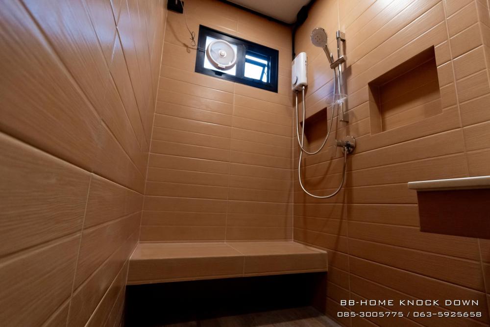 บ้านพักตากอากาศน็อคดาวน์โครงเหล็ก​ ยกใต้ถุนสูง รูปที่ 17