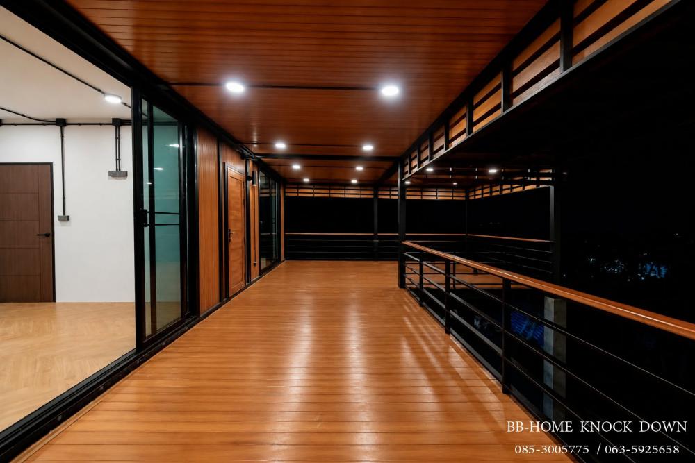 บ้านพักตากอากาศน็อคดาวน์โครงเหล็ก​ ยกใต้ถุนสูง รูปที่ 22
