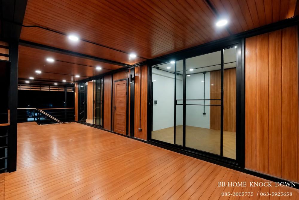 บ้านพักตากอากาศน็อคดาวน์โครงเหล็ก​ ยกใต้ถุนสูง รูปที่ 5